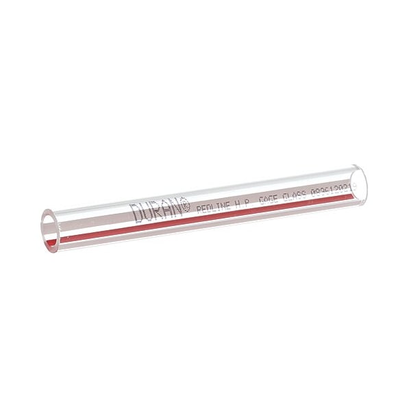 Tube, Glass-Red & White Stripe